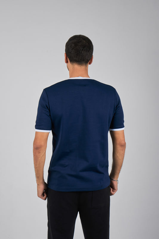 NOLL Ringer Tee – Navy / White