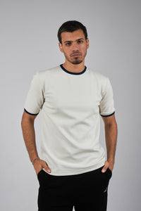 NOLL Ringer Tee – Off White / Navy