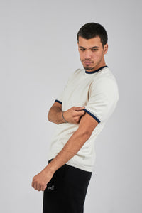 NOLL Ringer Tee – Off White / Navy