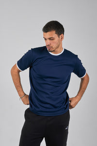 NOLL Ringer Tee – Navy / White