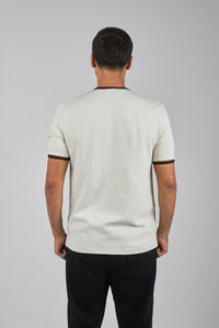 NOLL Ringer Tee – Off White / Brown