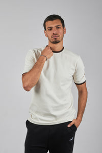 NOLL Ringer Tee – Off White / Brown
