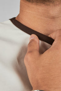 NOLL Ringer Tee – Off White / Brown